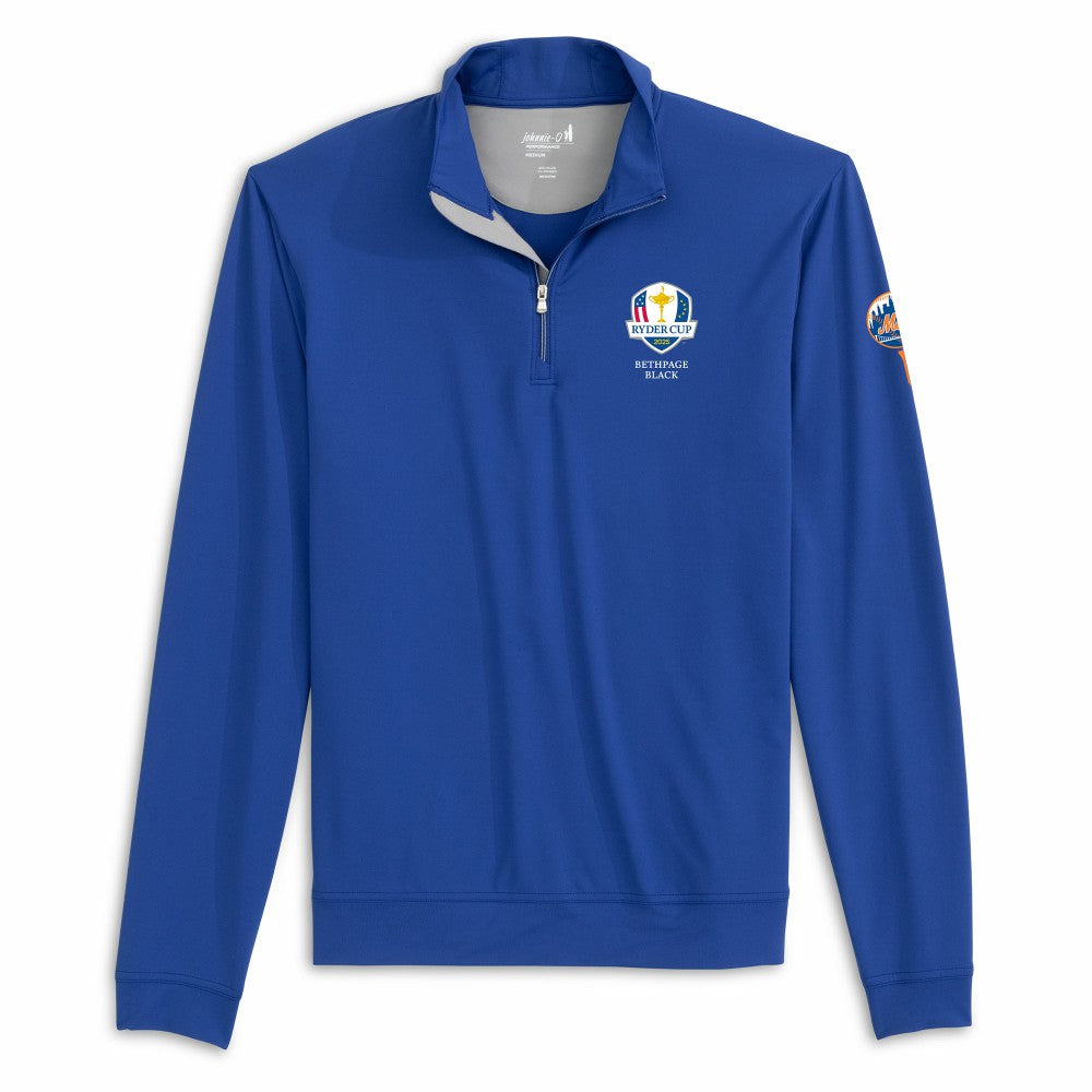 New York Mets johnnie-O 2025 Ryder Cup Motion Performance Quarter-Zip Pullover - Royal - MLB Lifestyle