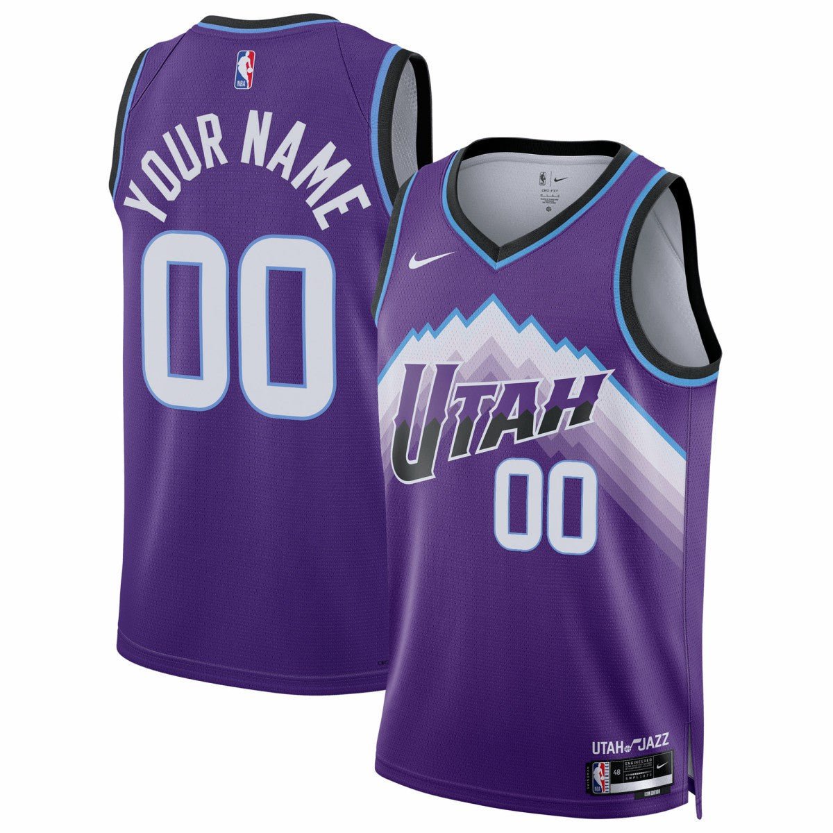 Utah Jazz Unisex Swingman Custom Jersey Icon Edition Purple | Nike