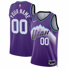 Utah Jazz Unisex Swingman Custom Jersey Icon Edition Purple | Nike