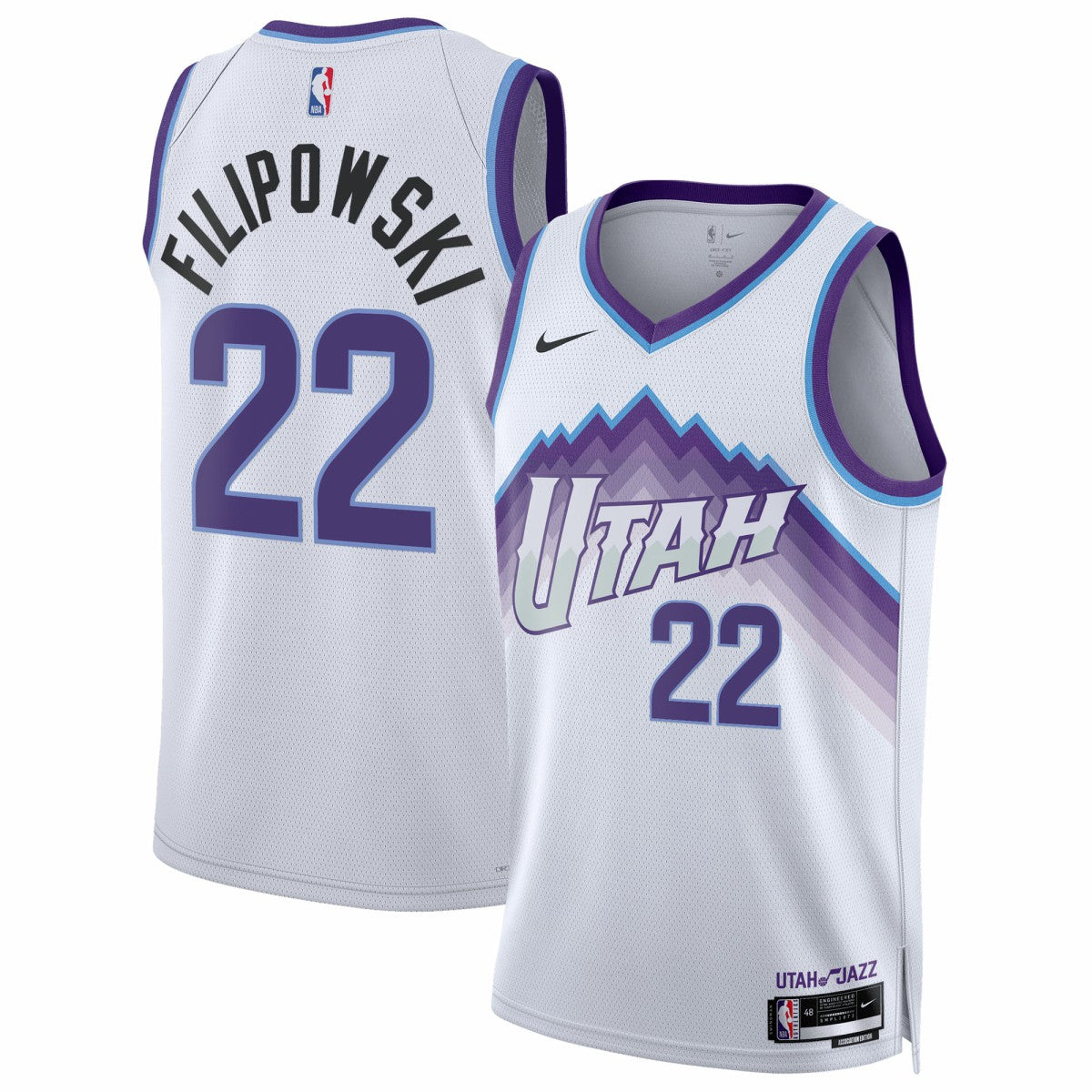 Kyle Filipowski Utah Jazz Unisex Swingman Jersey Association Edition White | Nike Lifestyle