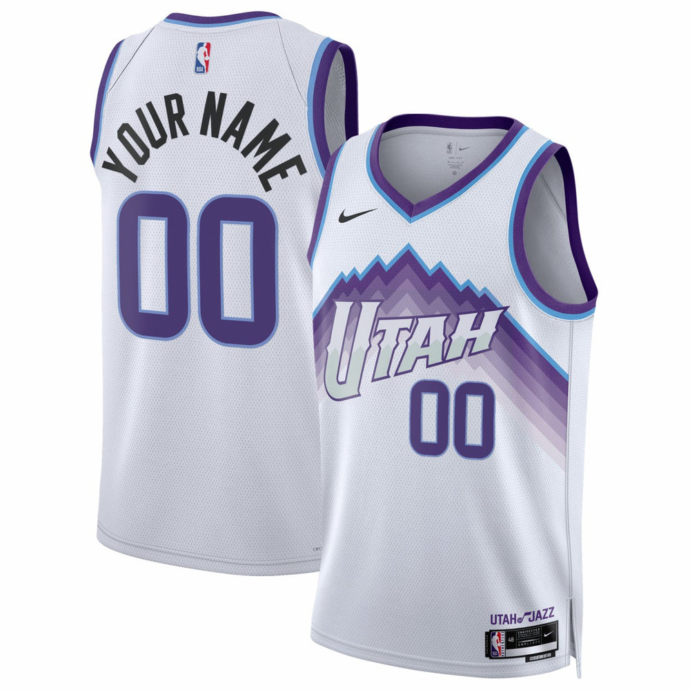 Utah Jazz Unisex Swingman Custom Jersey Association Edition White | Nike