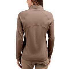 Detroit Tigers Cutter & Buck Women's Adapt Eco Knit Stretch Half-Zip Pullover - Brown - MLB Online