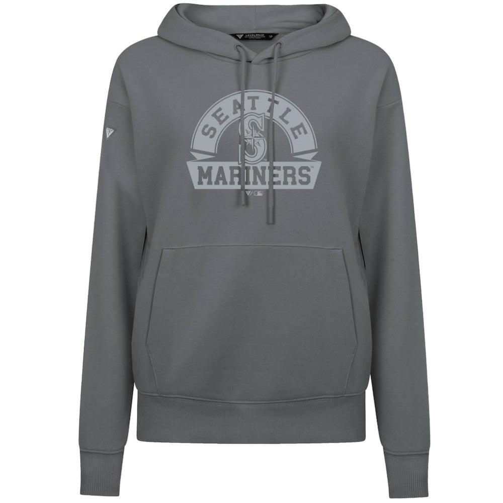 Seattle Mariners Levelwear Women's Adorn Banner Arch Hoodie - Stone - MLB Online