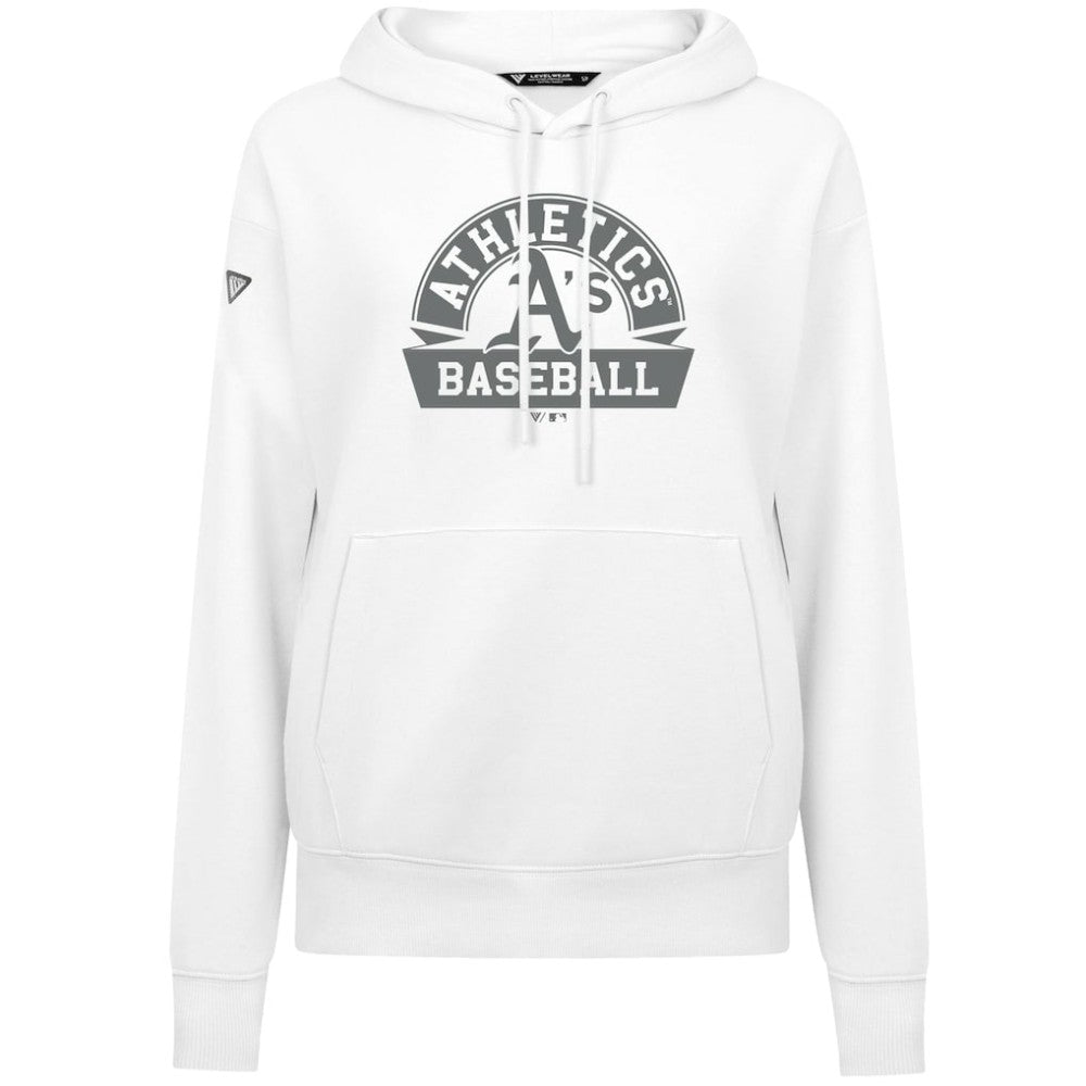 Athletics Levelwear Women's Adorn Banner Arch Hoodie - White - MLB on Sale
