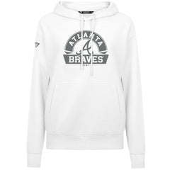 Atlanta Braves Levelwear Women's Adorn Banner Arch Hoodie - White - MLB Online