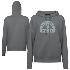 New York Mets Levelwear Women's Adorn Banner Arch Hoodie - Stone - MLB on Sale