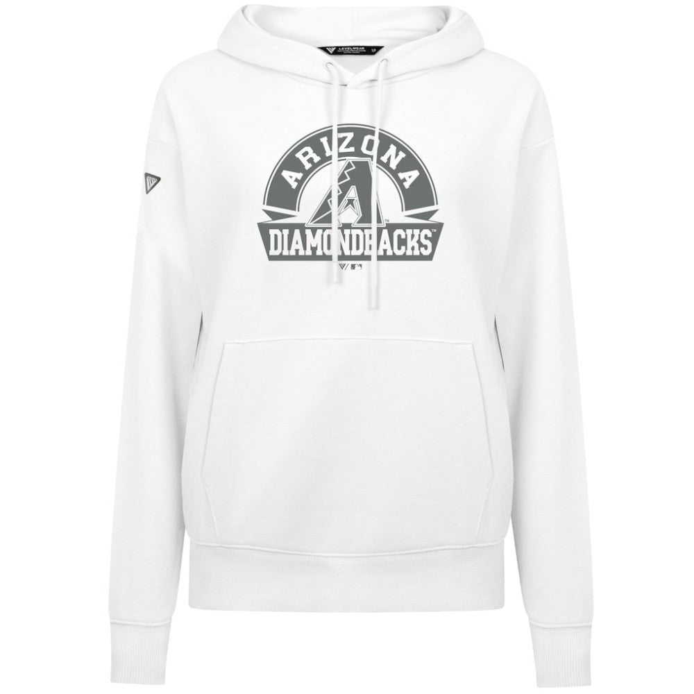 Arizona Diamondbacks Levelwear Women's Adorn Banner Arch Hoodie - White - MLB on Sale