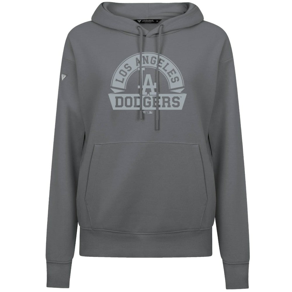 Los Angeles Dodgers Levelwear Women's Adorn Banner Arch Hoodie - Stone - MLB on Sale