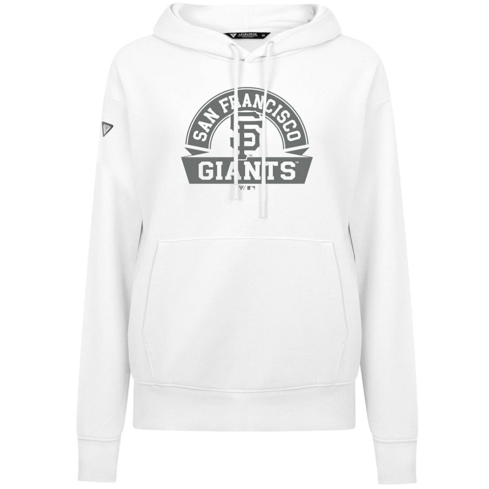 San Francisco Giants Levelwear Women's Adorn Banner Arch Hoodie - White - MLB Lifestyle