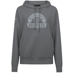Milwaukee Brewers Levelwear Women's Adorn Banner Arch Hoodie - Stone - MLB on Sale