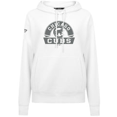 Chicago Cubs Levelwear Women's Adorn Banner Arch Hoodie - White - MLB Lifestyle