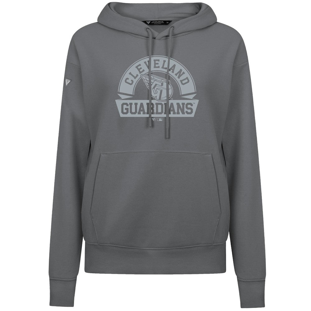 Cleveland Guardians Levelwear Women's Adorn Banner Arch Hoodie - Stone - MLB Sale