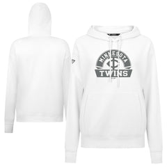Minnesota Twins Levelwear Women's Adorn Banner Arch Hoodie - White - MLB Discount