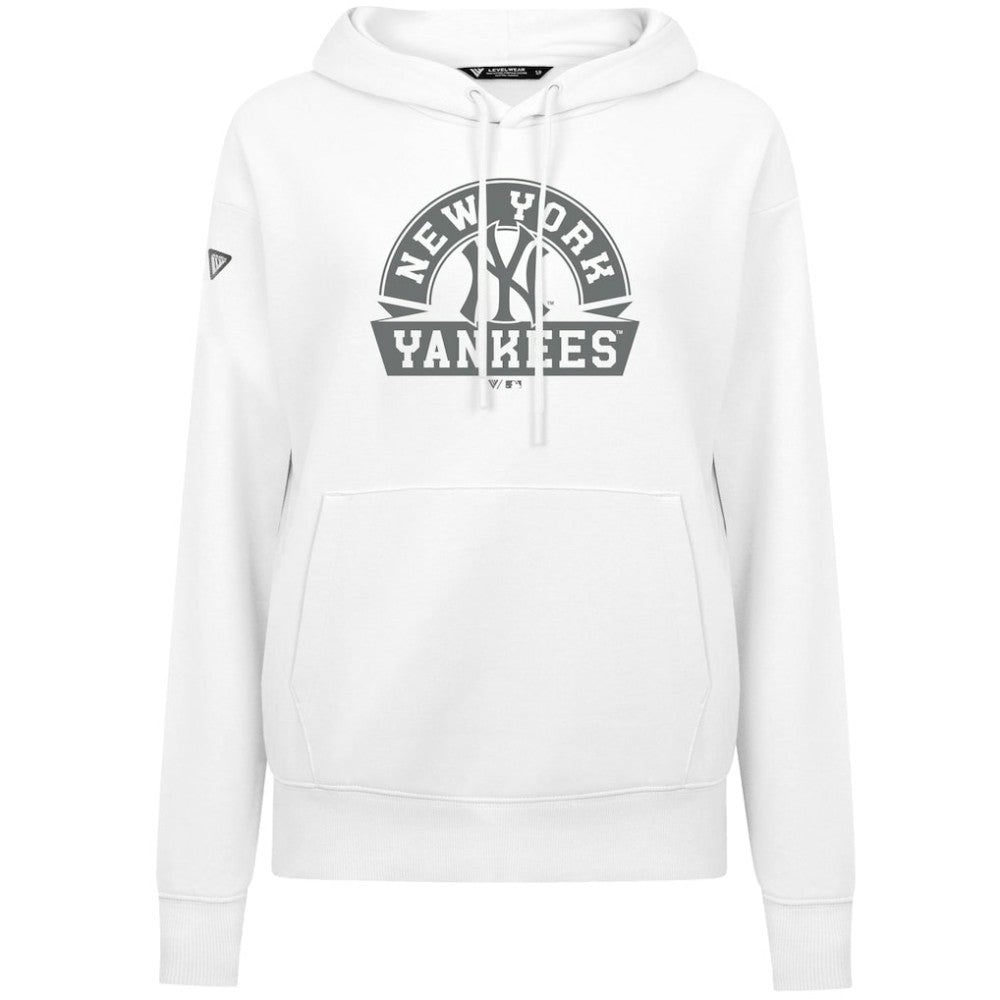 New York Yankees Levelwear Women's Adorn Banner Arch Hoodie - White - MLB Sale