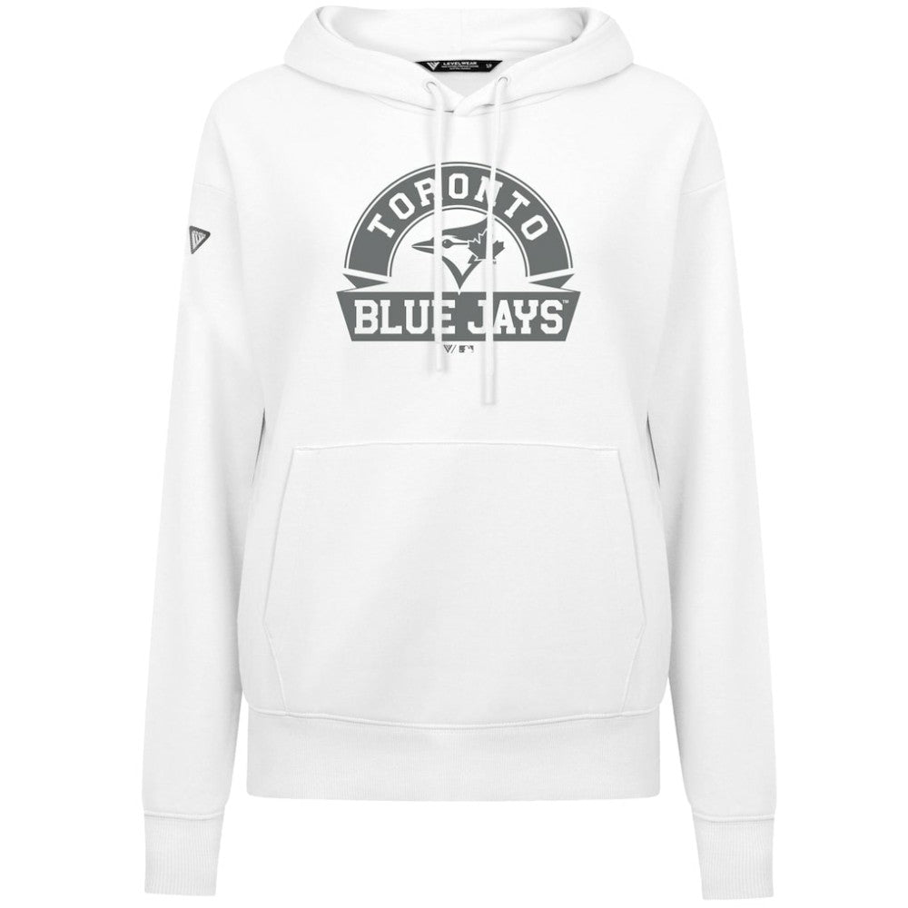 Toronto Blue Jays Levelwear Women's Adorn Banner Arch Hoodie - White - MLB Online