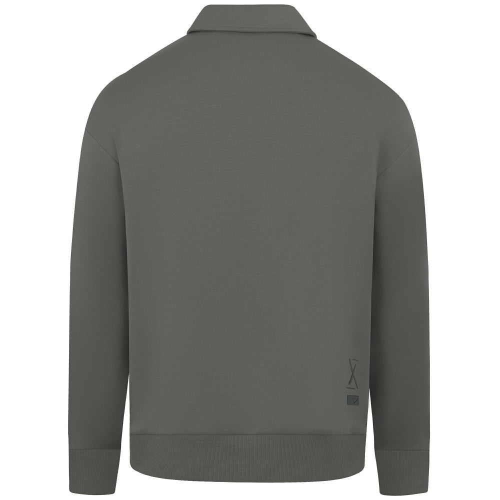Cincinnati Reds Levelwear Women's Canmore Chenille Logo Quarter-Zip Top - Stone - MLB Online