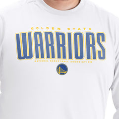 Golden State Warriors G-III Sports by Carl Banks Adaptive Printed Mesh Effect Long Sleeve T-Shirt White
