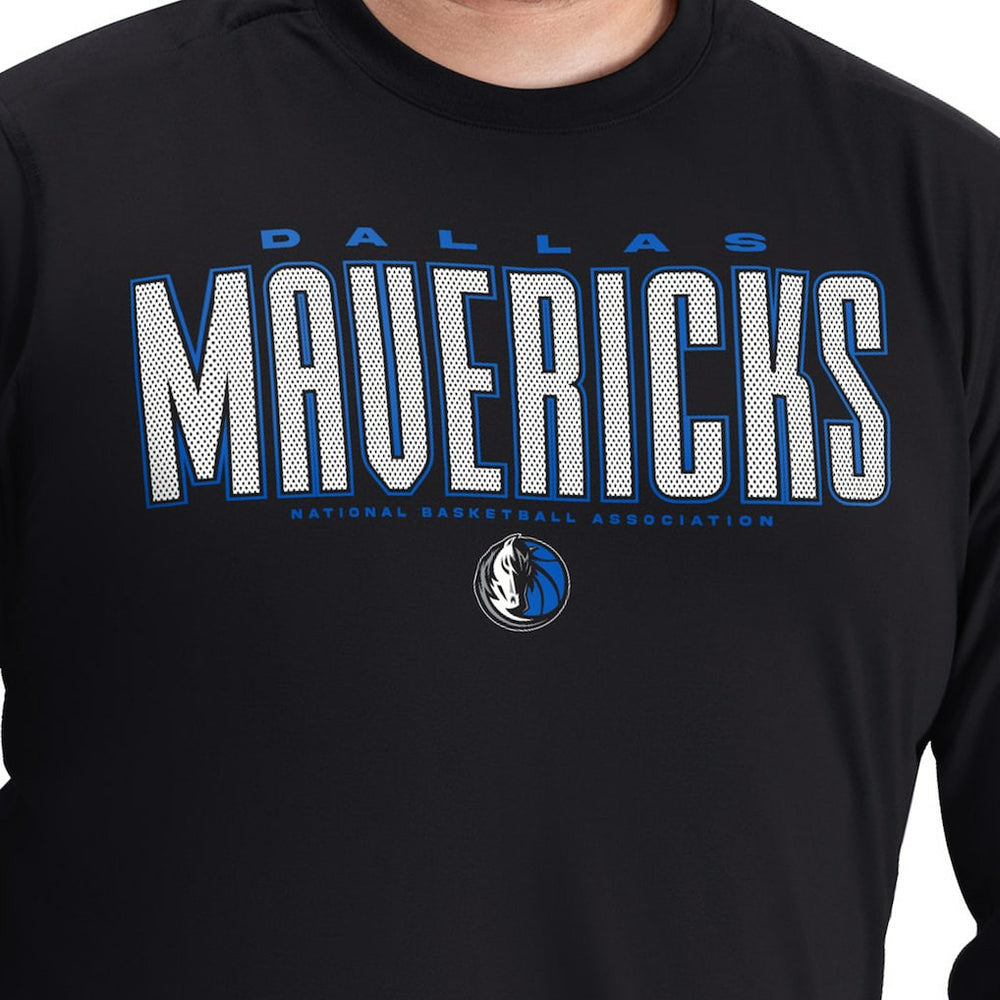 Dallas Mavericks G-III Sports by Carl Banks Adaptive Printed Mesh Effect Long Sleeve T-Shirt Black