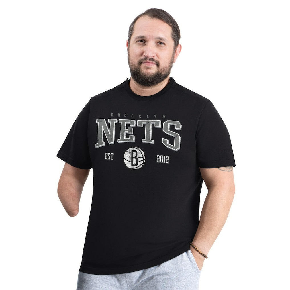 Brooklyn Nets G-III Sports by Carl Banks Adaptive Classic Team Spirit Short Sleeve T-Shirt Black