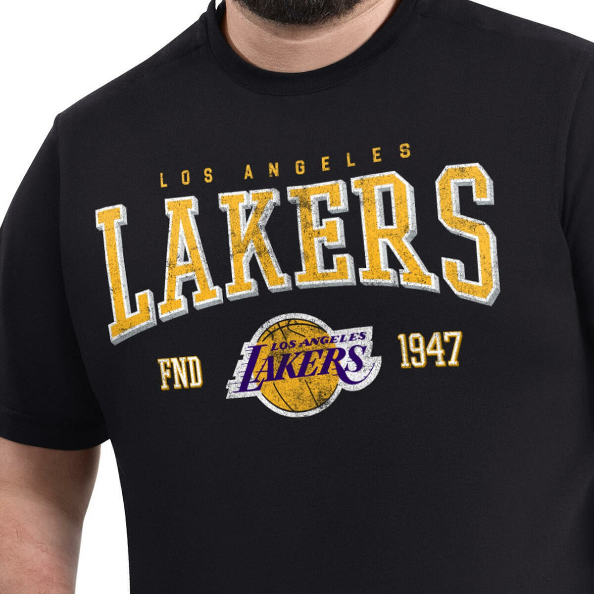 Los Angeles Lakers G-III Sports by Carl Banks Adaptive Classic Team Spirit Short Sleeve T-Shirt Black