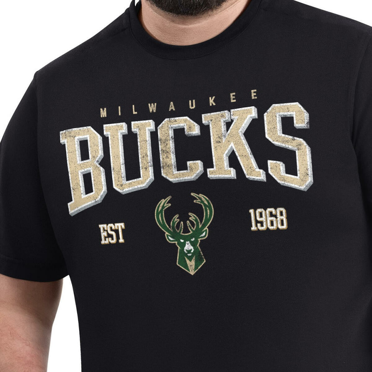 Milwaukee Bucks G-III Sports by Carl Banks Adaptive Classic Team Spirit Short Sleeve T-Shirt Black
