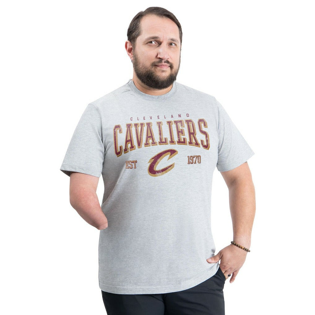 Cleveland Cavaliers G-III Sports by Carl Banks Adaptive Classic Team Spirit Short Sleeve T-Shirt Gray