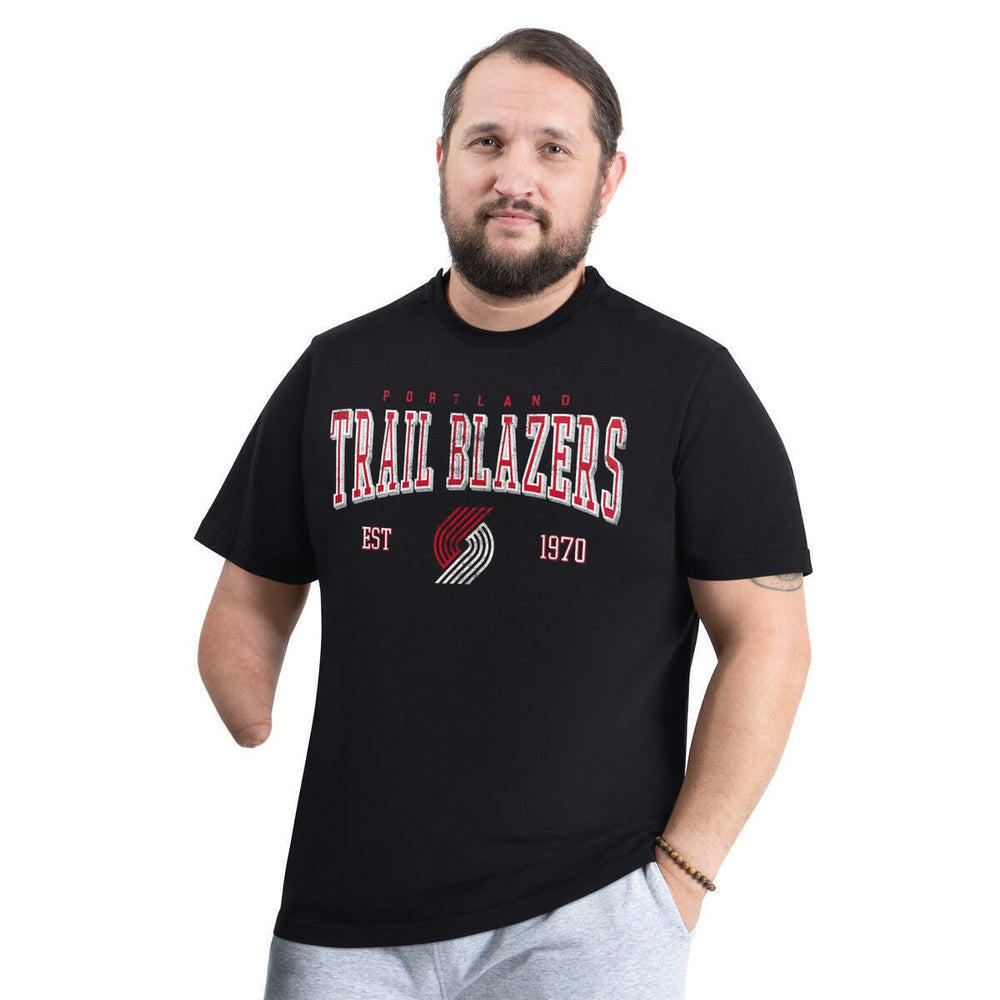 Portland Trail Blazers G-III Sports by Carl Banks Adaptive Classic Team Spirit Short Sleeve T-Shirt Black