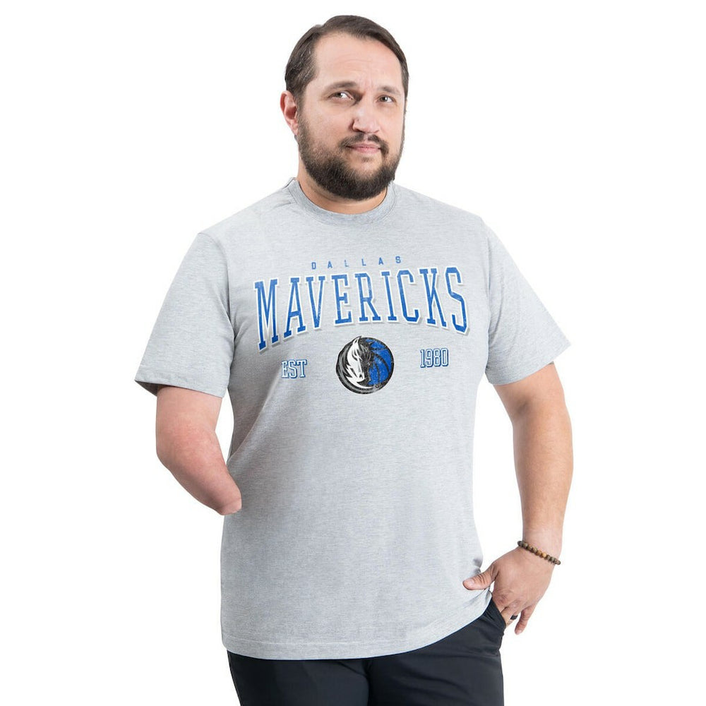 Dallas Mavericks G-III Sports by Carl Banks Adaptive Classic Team Spirit Short Sleeve T-Shirt Gray