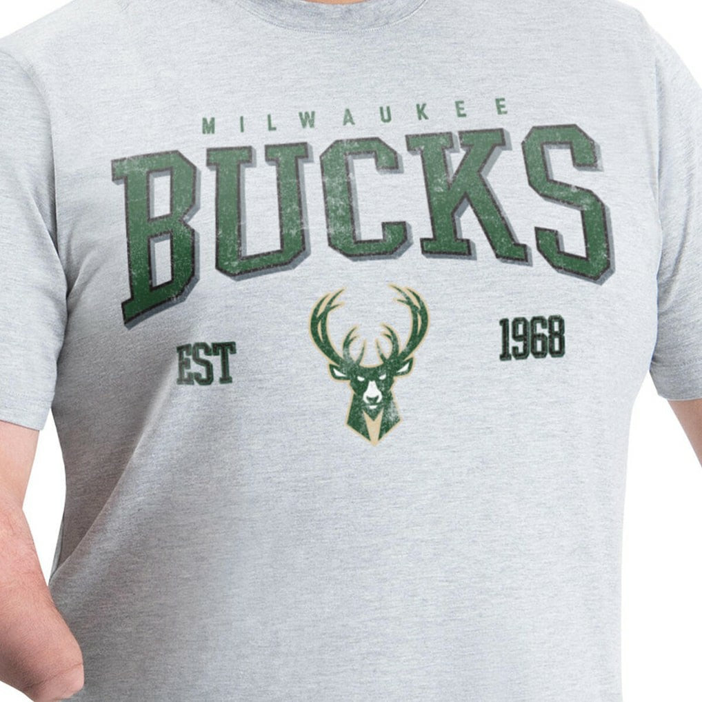 Milwaukee Bucks G-III Sports by Carl Banks Adaptive Classic Team Spirit Short Sleeve T-Shirt Gray