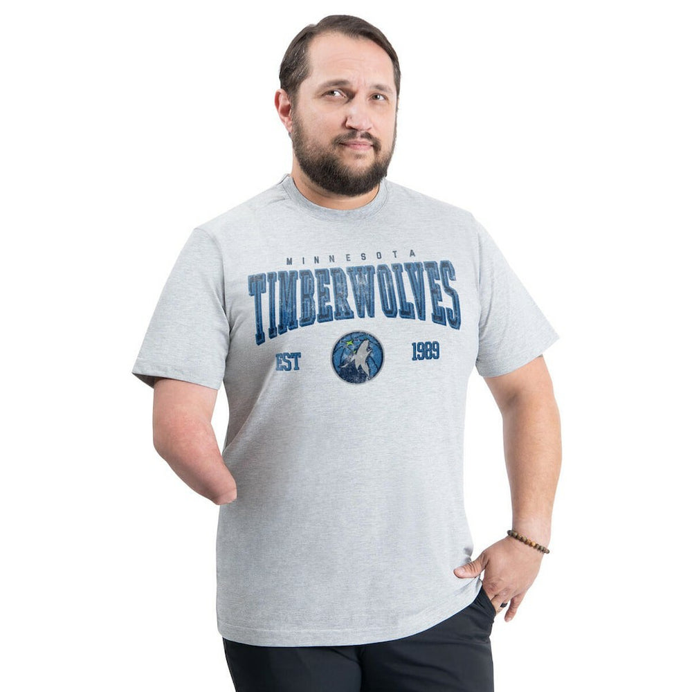 Minnesota Timberwolves G-III Sports by Carl Banks Adaptive Classic Team Spirit Short Sleeve T-Shirt Gray
