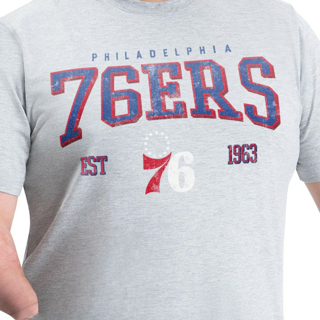 Philadelphia 76ers G-III Sports by Carl Banks Adaptive Classic Team Spirit Short Sleeve T-Shirt Gray