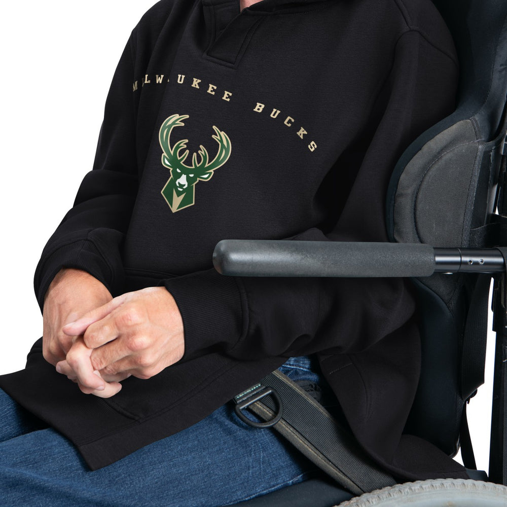 Milwaukee Bucks G-III Sports by Carl Banks Adaptive Team Arc Fleece Hoodie Black
