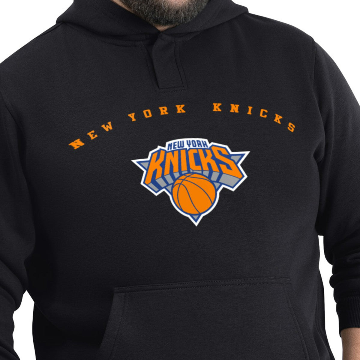 New York Knicks G-III Sports by Carl Banks Adaptive Team Arc Fleece Hoodie Black