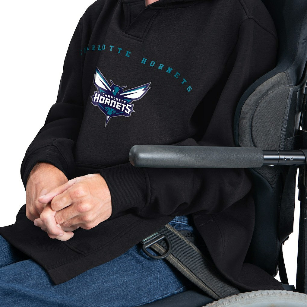 Charlotte Hornets G-III Sports by Carl Banks Adaptive Team Arc Fleece Hoodie Black