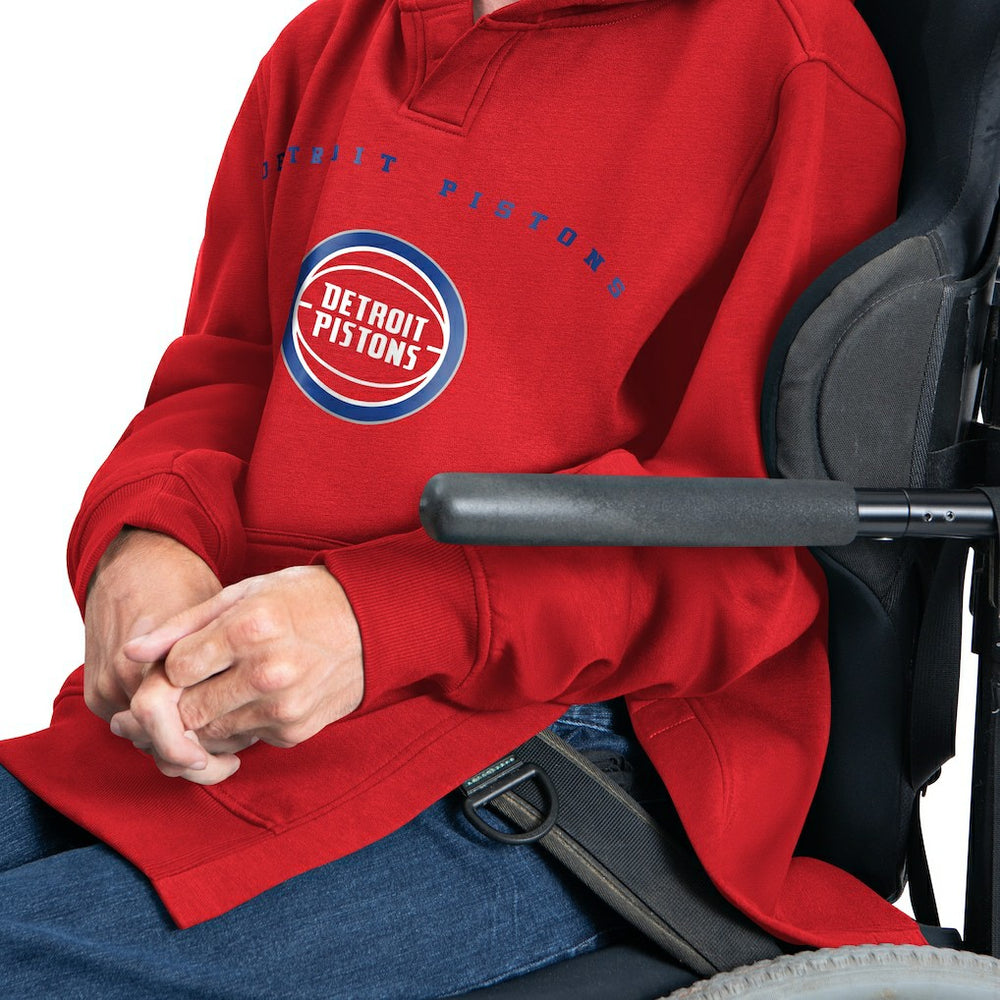 Detroit Pistons G-III Sports by Carl Banks Adaptive Team Arc Fleece Hoodie Red