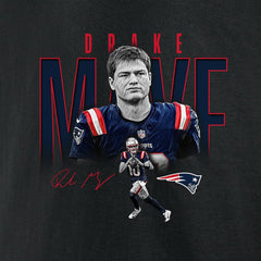 Drake Maye New England Patriots Humble Shadow Player Graphic T-Shirt Black