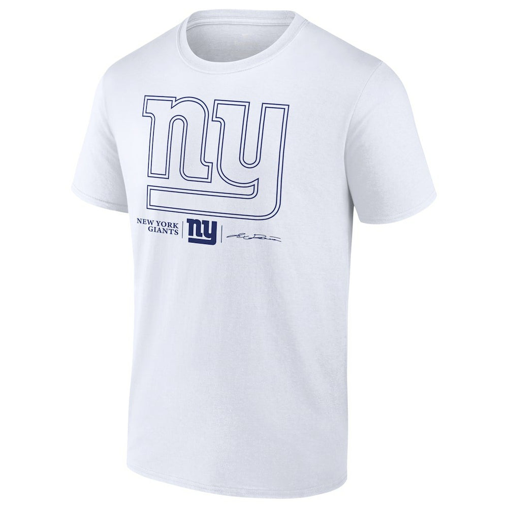 Jaxson Dart New York Giants Tonal Name & Number T-Shirt White