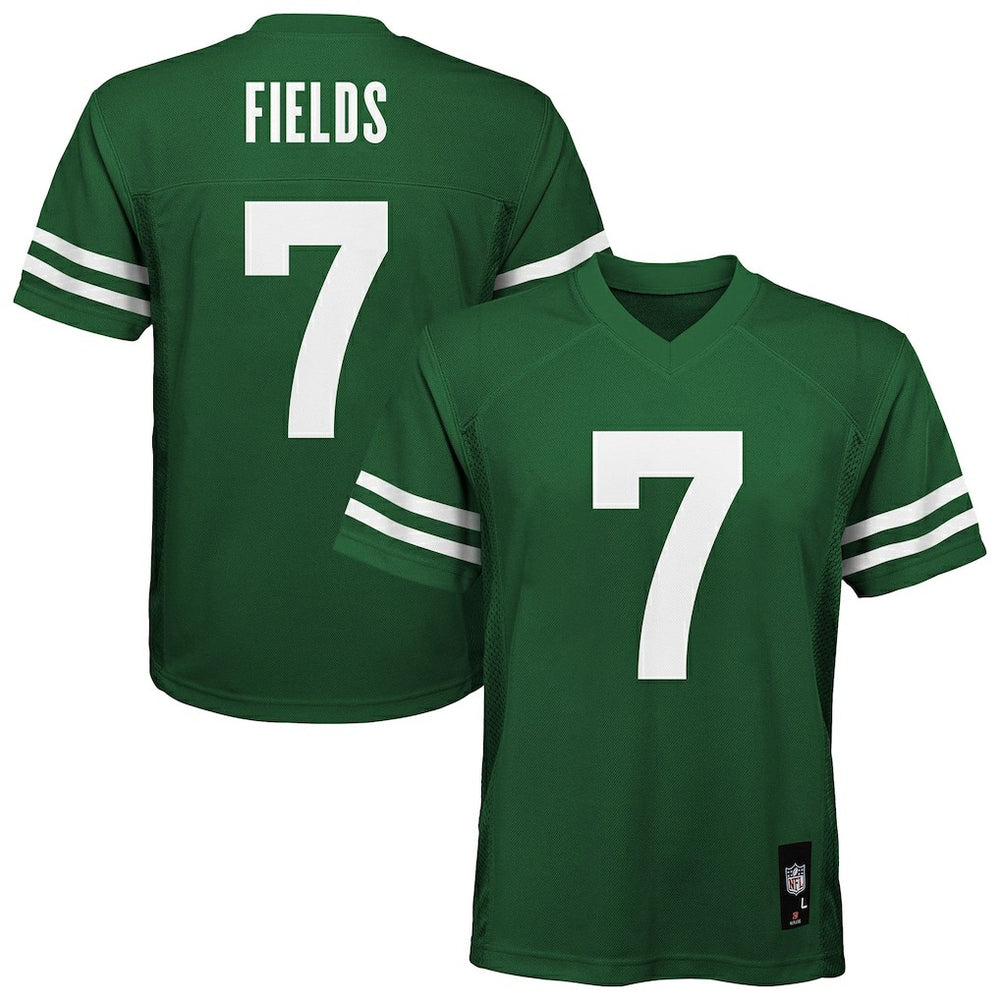 Nike Justin Fields New York Jets Youth Replica Player Jersey Legacy Green