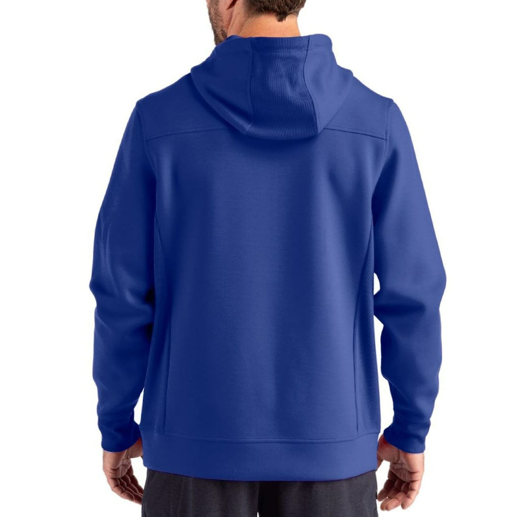 Buffalo Bills Cutter & Buck Roam Eco Half-Zip Recycled Pullover Hoodie Royal