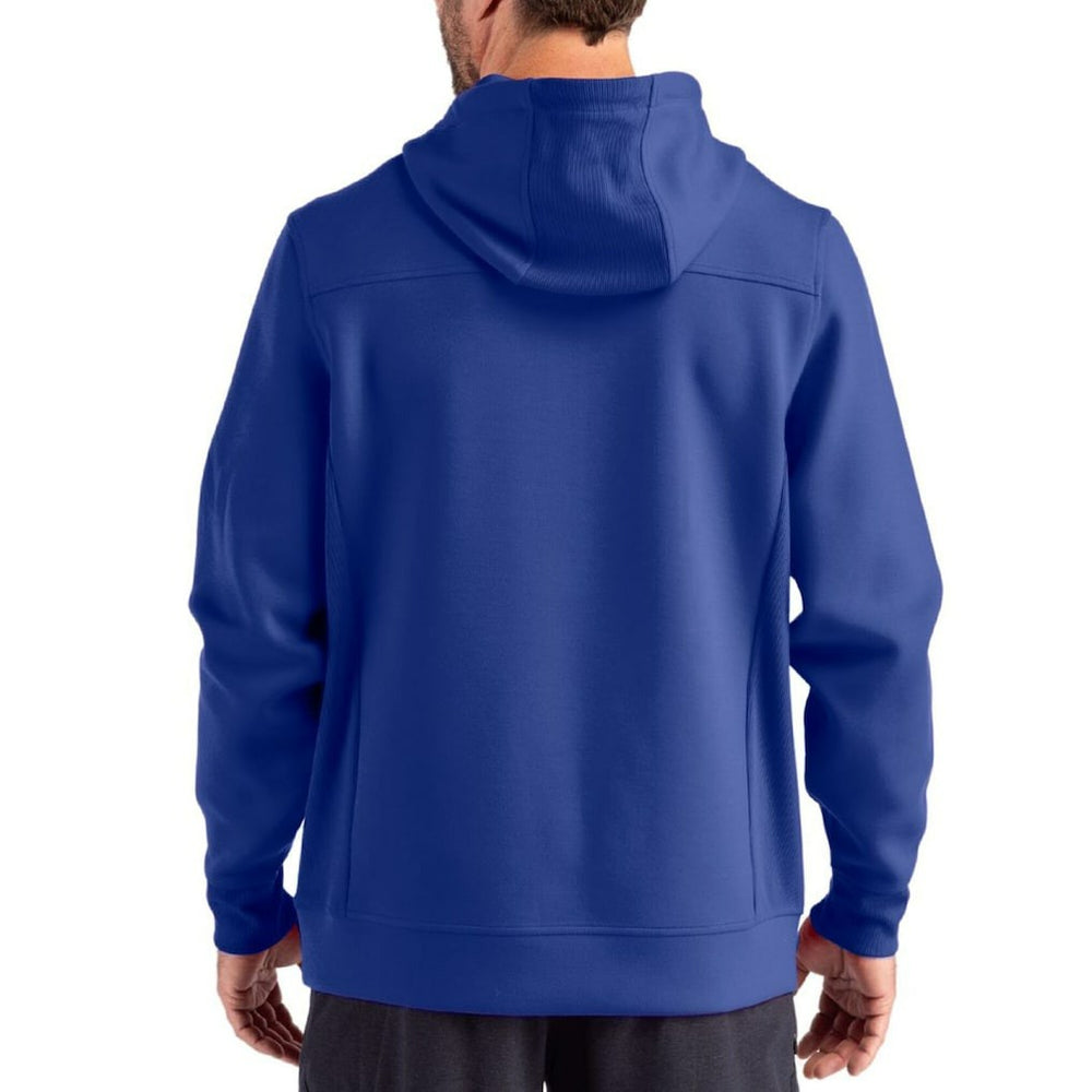 Los Angeles Chargers Cutter & Buck Roam Eco Half-Zip Recycled Pullover Hoodie Blue