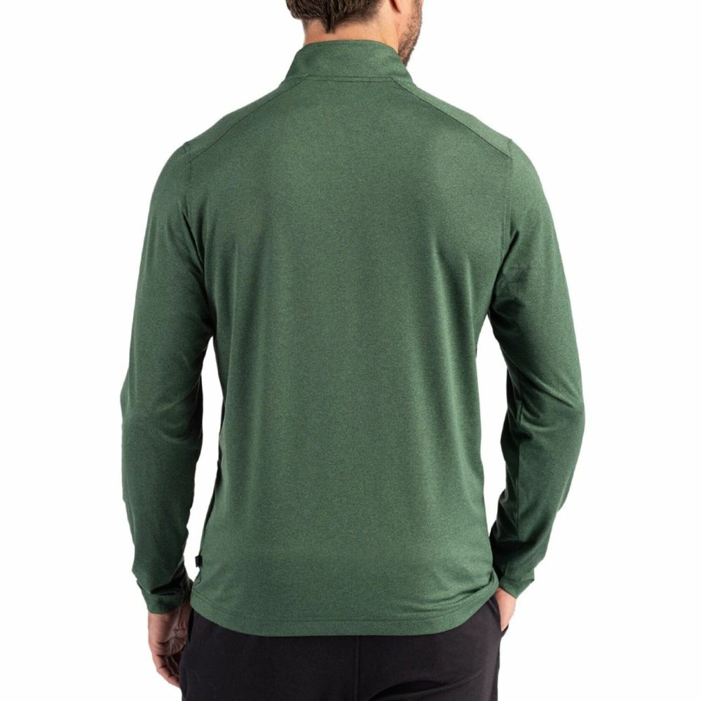 Green Bay Packers Cutter & Buck Coastline Epic Comfort Recycled Quarter-Zip Pullover Green