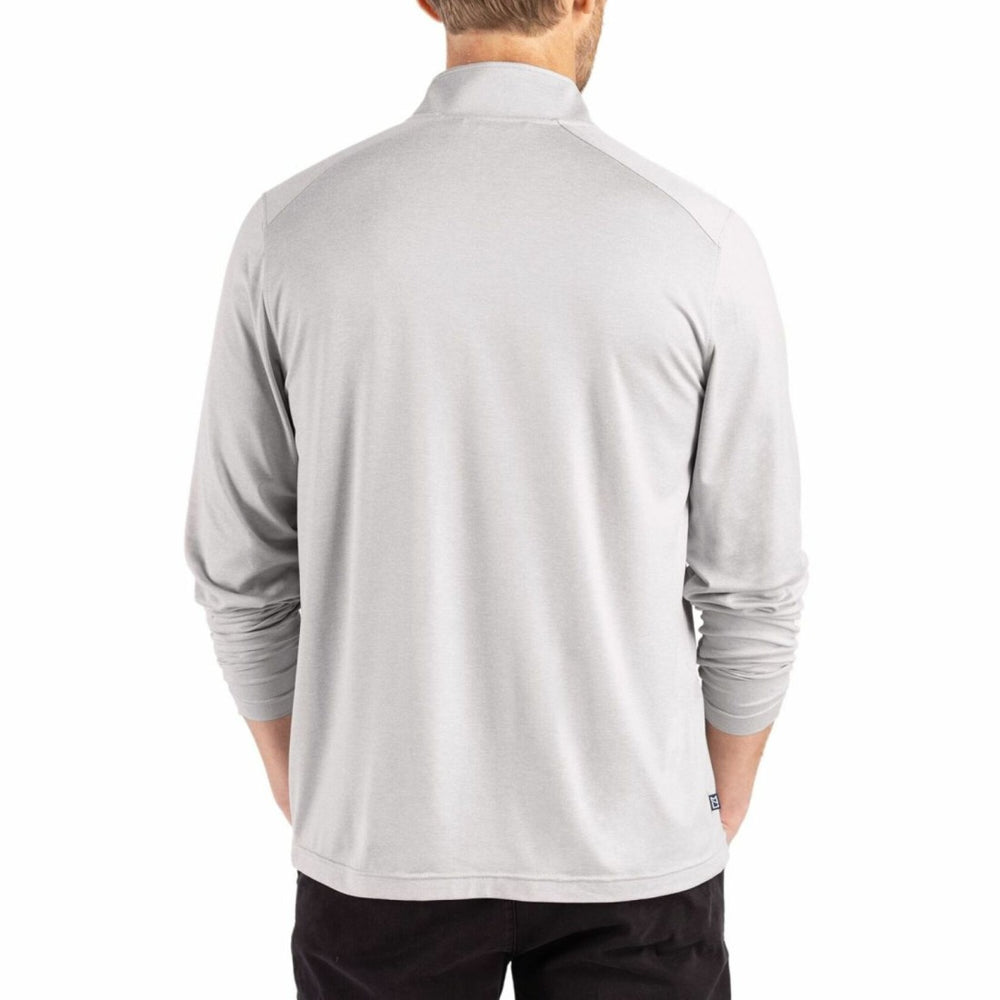Houston Texans Cutter & Buck Coastline Epic Comfort Recycled Quarter-Zip Pullover Gray