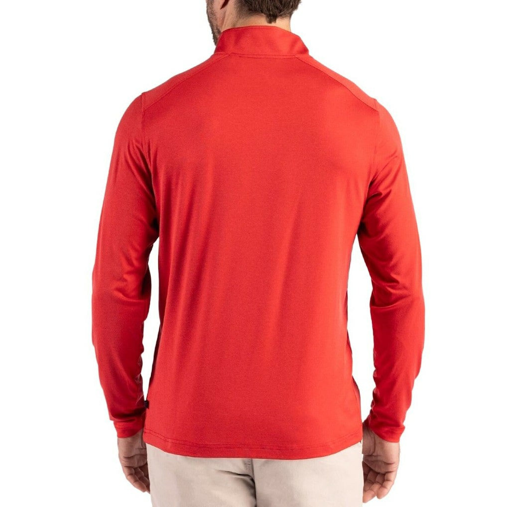 Kansas City Chiefs Cutter & Buck Coastline Epic Comfort Recycled Quarter-Zip Pullover Red