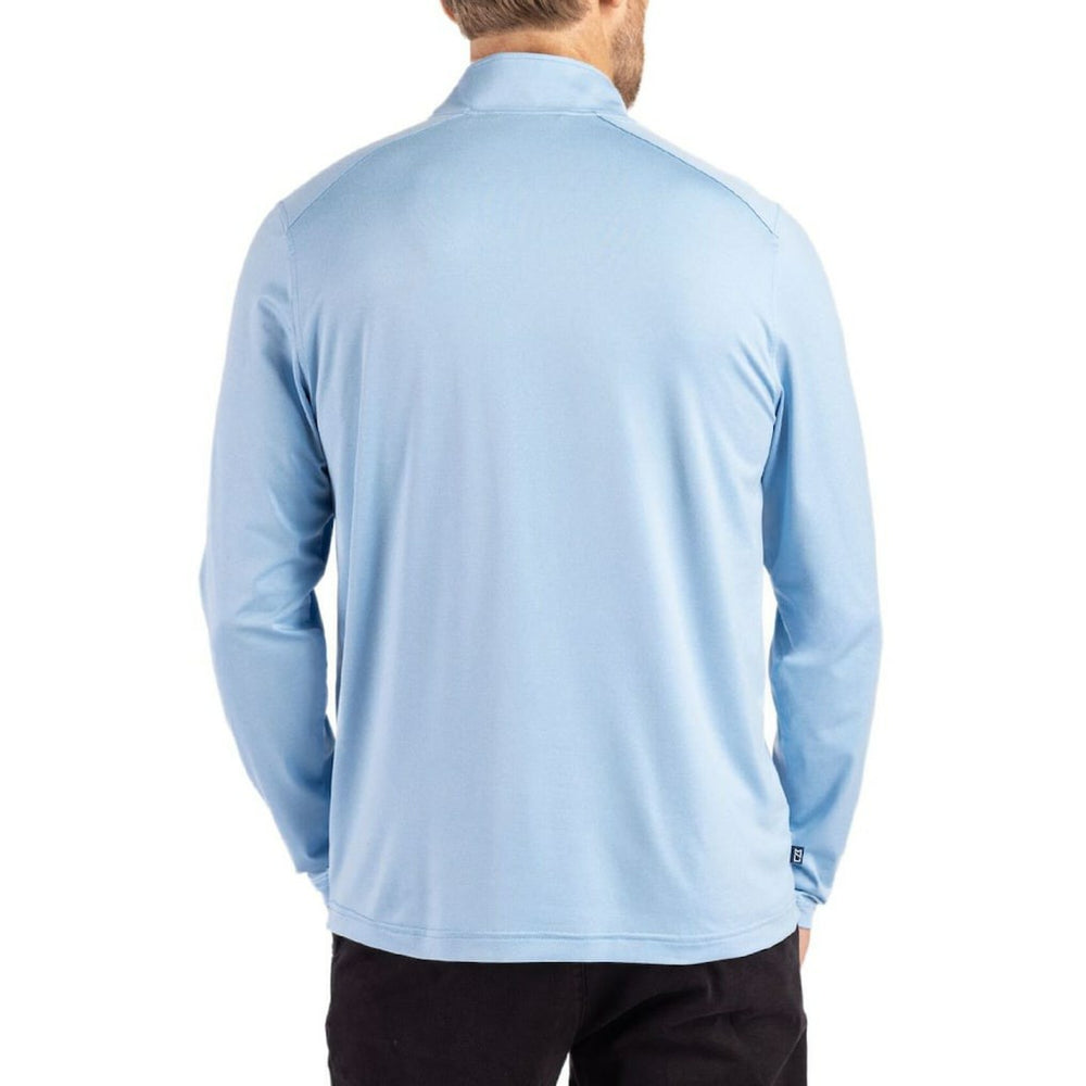Los Angeles Chargers Cutter & Buck Coastline Epic Comfort Recycled Quarter-Zip Pullover Powder Blue