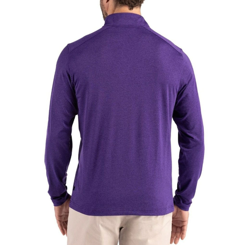 Minnesota Vikings Cutter & Buck Coastline Epic Comfort Recycled Quarter-Zip Pullover Purple