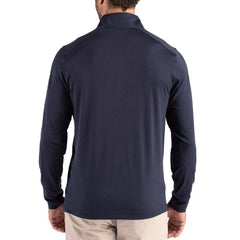 New England Patriots Cutter & Buck Coastline Epic Comfort Recycled Quarter-Zip Pullover Navy