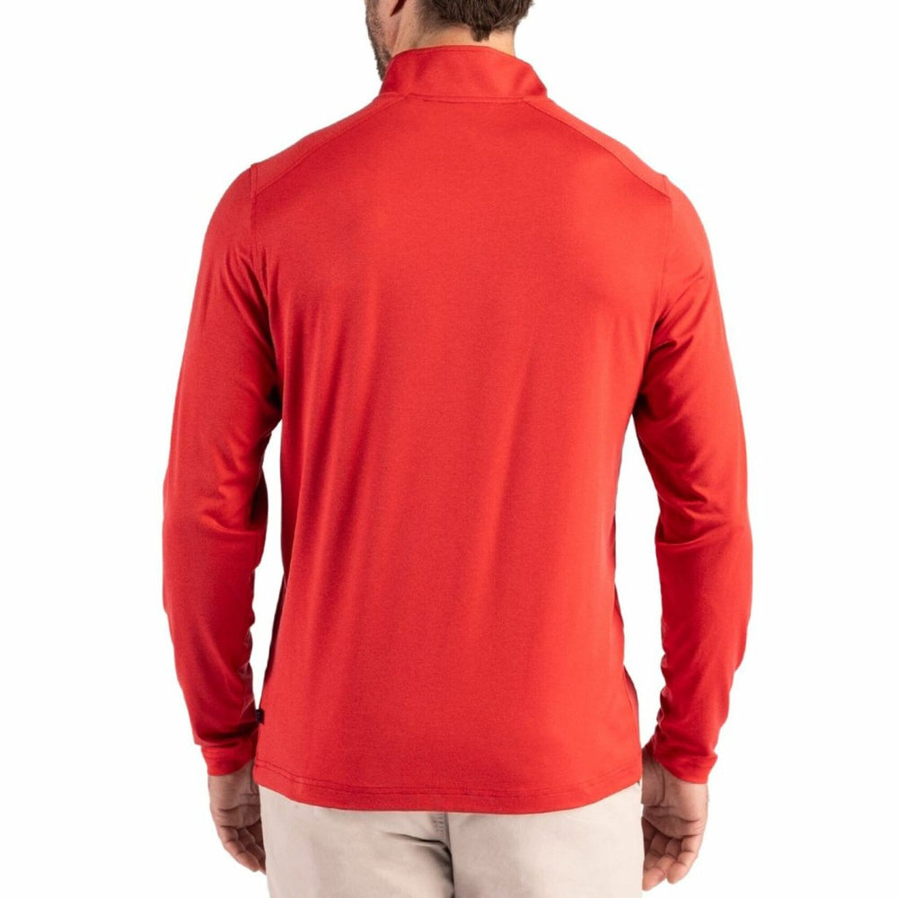Tampa Bay Buccaneers Cutter & Buck Coastline Epic Comfort Recycled Quarter-Zip Pullover Red