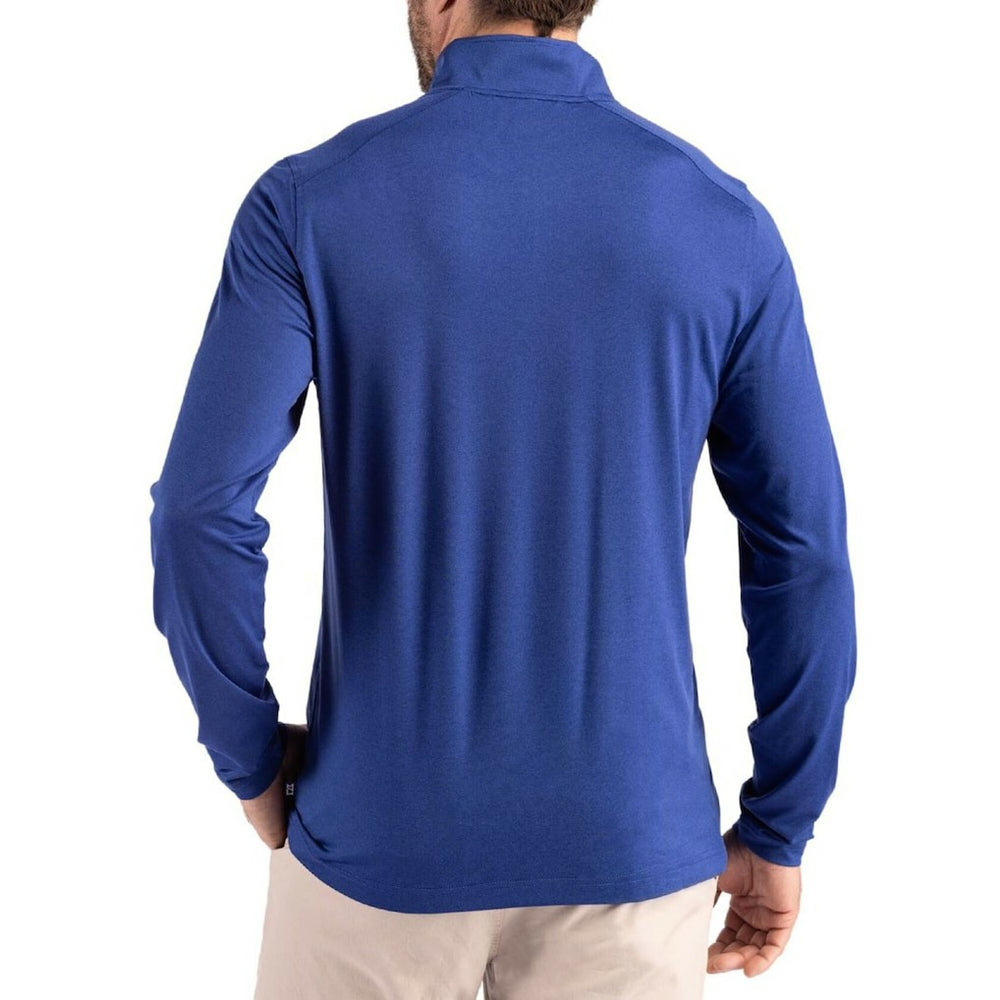 New York Giants Cutter & Buck Coastline Epic Comfort Recycled Quarter-Zip Pullover Royal