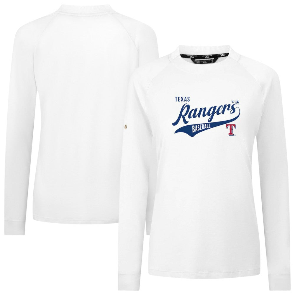 Texas Rangers Levelwear Women's Slender Glide T-Shirt - White - MLB on Sale