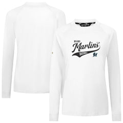 Miami Marlins Levelwear Women's Slender Glide T-Shirt - White - MLB Online